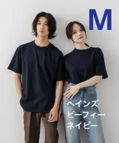 ヘインズ　ビーフィー　半袖　Tシャツ　ネイビー　Mのサムネイル