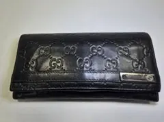 GUCCI グッチシマ ブラックレザー 長財布
