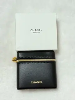 CHANEL シャネル　ノベルティ　ブラックレザーポーチ