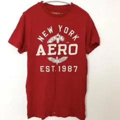 エアロポステール SロゴTシャツ 赤 レディース アメカジ 古着女子 半袖　春夏のサムネイル