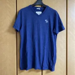 Abercrombie & Fitch ネイビー Vネック Tシャツ M