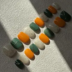 くすみカラー　ニュアンス　ネイルチップ　北欧カラー　個性派　ニュアンスネイル