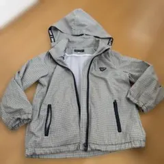 【BeBe】キッズ ウィンドブレーカー 120cm チェック柄 フード着脱可のサムネイル