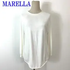マレーラ 長袖カットソー ニット ホワイト 白 ビスコース L C4803