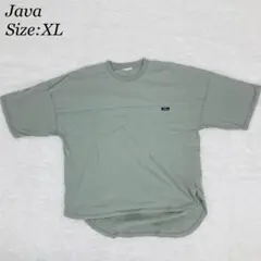【JaVa】ビッグシルエットTシャツ グリーン XL コットン【068】のサムネイル