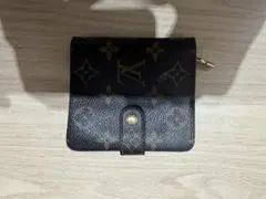 【鑑定済】ルイヴィトン モノグラム コンパクトジップ 二つ折り財布 定番