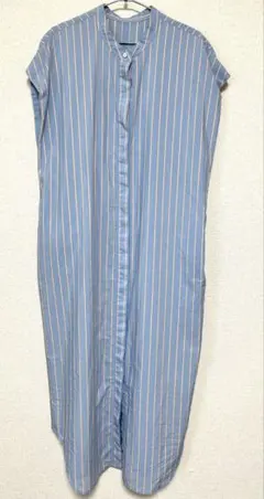 ノースリーブロングシャツワンピース