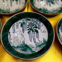 九谷焼 古九谷 青九谷 色絵 豆皿 小皿 4寸皿5客セット ① - メルカリ