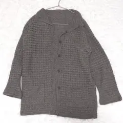 厚手カーディガン レトロ 男女兼用 レトロ シニア ハンドメイド かぎあみ