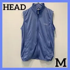 HEAD ヘッド メンズ ベスト ジップアップ 水色 ジャージ素材 速乾性 Mのサムネイル
