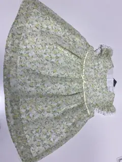 花柄フリル袖ワンピース