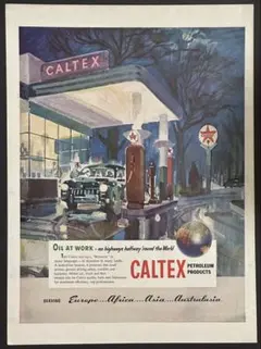 カルテックス 看板 当時物 昭和 レトロ インテリ 【CALTEX