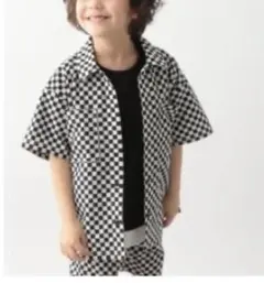 チェッカー柄　シャツ　パンツ　セットアップ