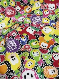 ディズニー ミッキーと仲間たち フルーツ柄 オックス生地