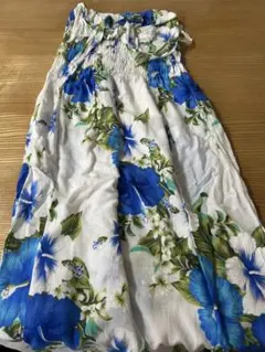 ハイビスカス柄　ロングスカート