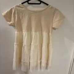 ティアードデザイン 半袖Tシャツ ピンク