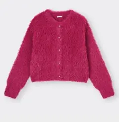 フェザーヤーンクリップドカーディガン