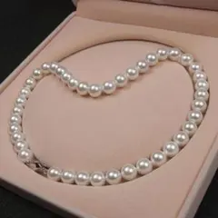 新品　貝パールネックレス　40cm玉10mm パールネックレス 真珠ネックレス