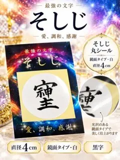 そしじ丸シール 鏡面タイプ・白（直径4cm）１枚
