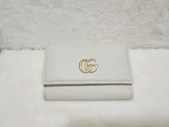 GUCCI GGマーモント レザー 6連キーケース ライトブルー - メルカリ