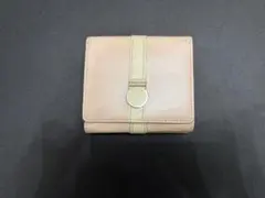 【箱付き】アニエスベー ボヤージュ がま口 三つ折り財布 ピンク レザーのサムネイル