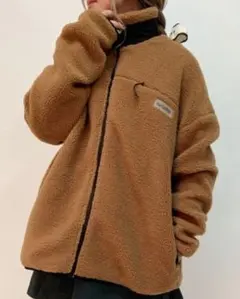 【aimoha アイモハ】【値下げ】ユニセックスボアジャケット 茶 ブラウン L