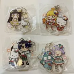 新品　ひみつのアイプリ サンリオ　アクリルキーホルダー　４個セット　ガチャ