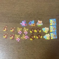平成レトロ 平成女児 当時物 フレークシール 動物20枚
