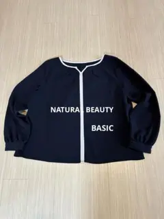 NATURAL BEAUTY BASIC バイカラー　ブラウス　Ｍのサムネイル