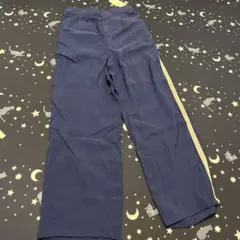 新品タグ付き　ネイビー サイドラインパンツ フリーサイズのサムネイル