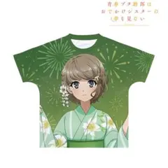 古賀朋絵　青ブタ　フルグラフィック Tシャツ　　レディース　メンズ　夏　　浴衣