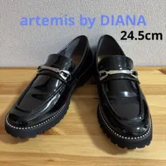 artemis by DIANAボールチェーンデザイン厚底ビットローファ24.5のサムネイル