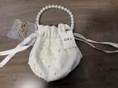 GRL 2way パールスパンコール巾着バッグ