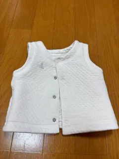 GAP リバーシブル　ベビーベスト 動物柄 ホワイト