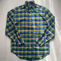 90s 紺タグ OLD GAP ボタンダウン オックスフォードシャツ チェック柄