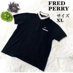 【人気】FRED PERRY フレッドペリー　ポロシャツ　半袖　黒　ロゴ