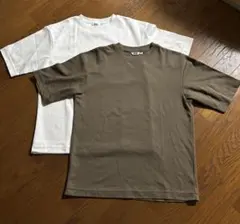 UNIQLO エアリズムコットンオーバーサイズTシャツ／5分袖　２枚セット