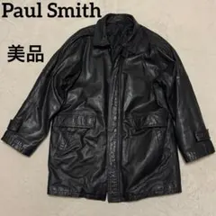 木村拓哉着用】ポールスミス ラムレザージャケット Lサイズ ブラック