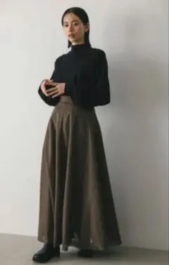 スタイルミキサー ロングスカート カーキ　ブラウン