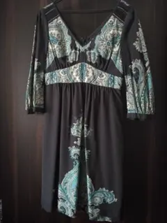 クリーニング済　tibi ペイズリー柄ミニワンピース　ドレス