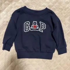 GAP クマ刺繍 ネイビートレーナー
