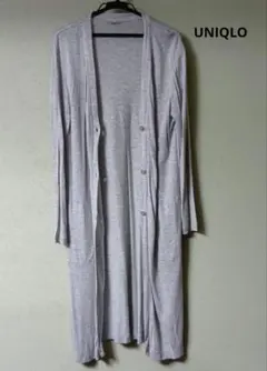 UNIQLO春夏グレー カーディガン 長袖 ポケット付き