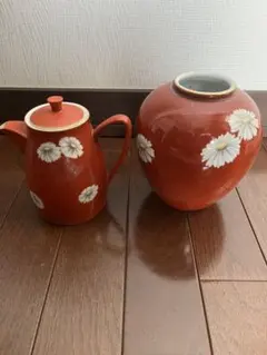 オールドノリタケ　オレンジ百合柄　花瓶 オールドノリタケ 花瓶 花柄 オレンジ - メルカリ
