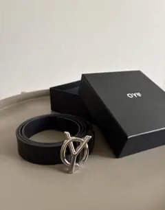 OY ロゴバックル ベルト ブラック