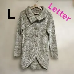 さらに値下げ❗️Right on.Letter◆長袖　ざっくりニットカーディ