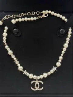 【最終値下げ】CHANEL ココマーク 星　パール ネックレスのサムネイル