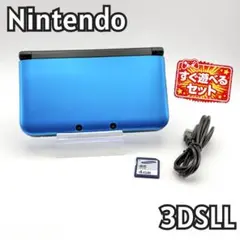 【美品！】18 ニンテンドー3DSLL ブルー SDカード付 122-18