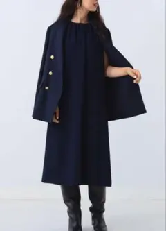 今週までのお値段！ Demi-Luxe BEAMS ネイビー ロングワンピース