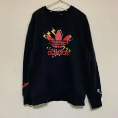 adidas×Disneyコラボ　トレーナー　Ｌサイズ　ブラック　プリント