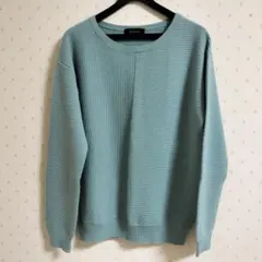 リフレクト　丸首長袖　冬物セーターサイズ9　グリーン系